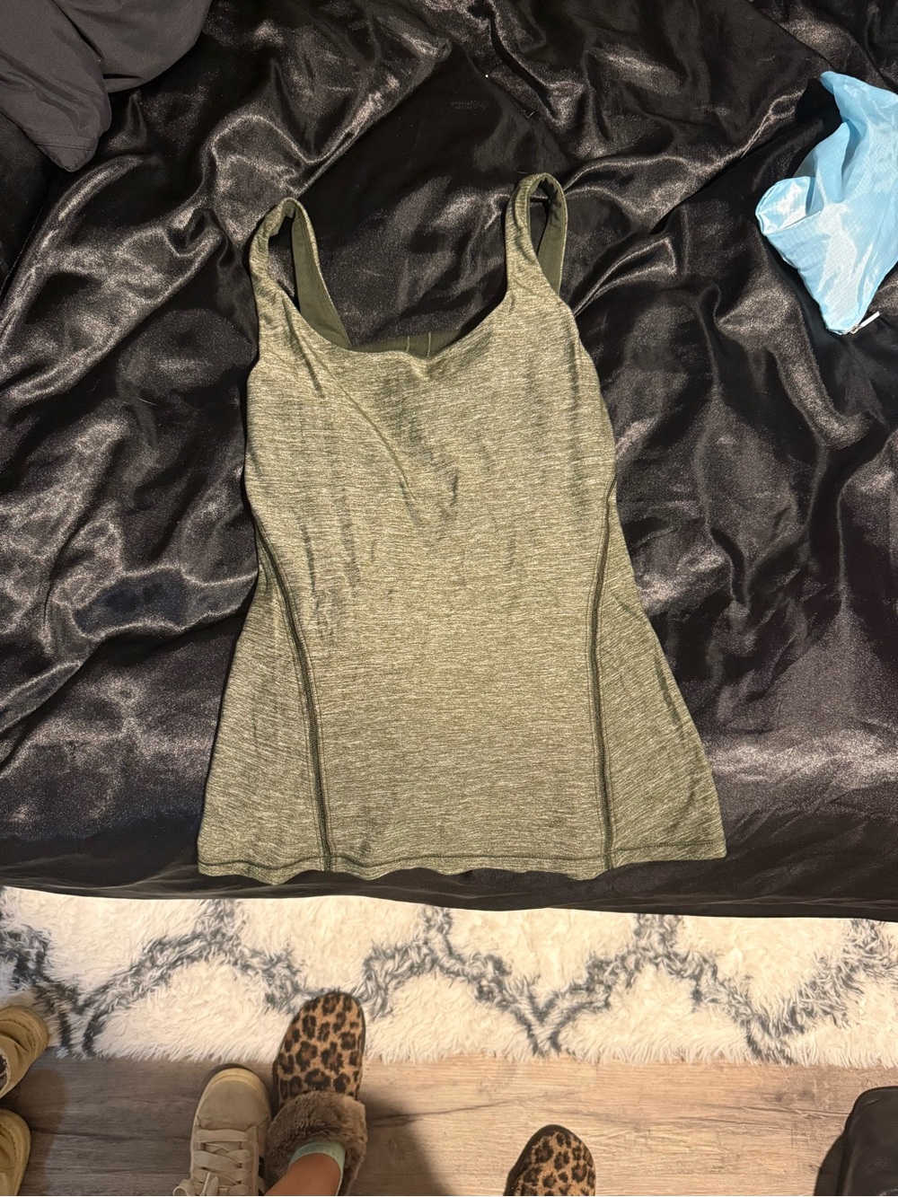 lululemon athletica Olive Green Heather Tank Top.    4/6 size